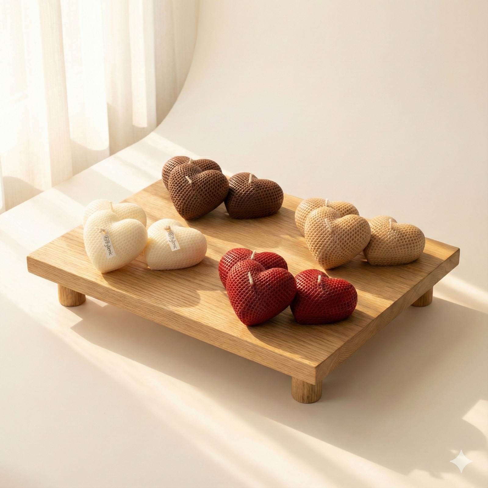 شمع قلب حصیری