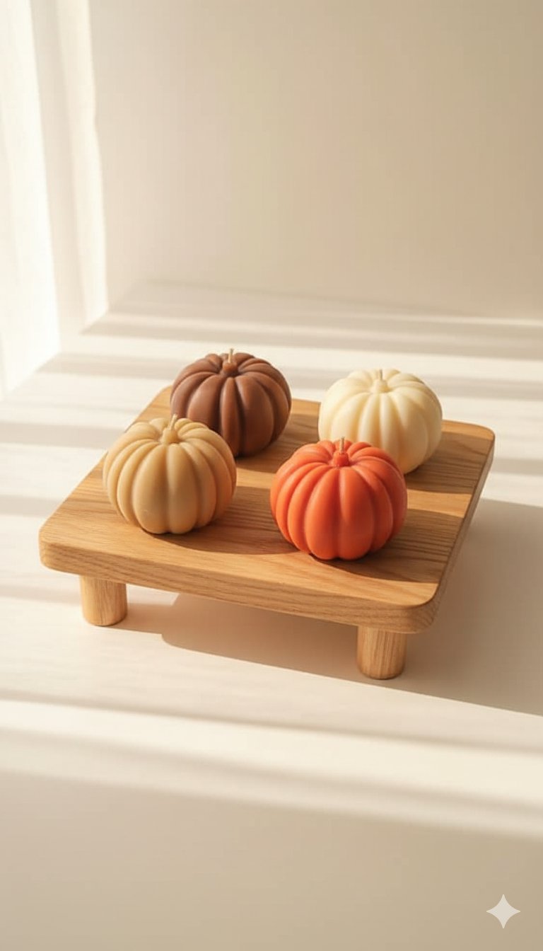 شمع کدو دکوراتیو